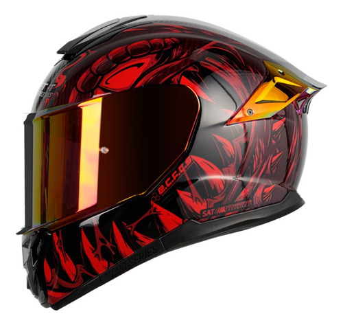 Casco Shaft Shpro-620c Lizzard Rojo