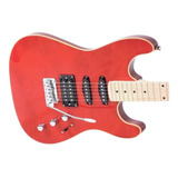 Guitarra Elétrica Strinberg Sgs Series Sgs180 De  Mogno Transparent Wine Red Brilhante Com Diapasão De Bordo