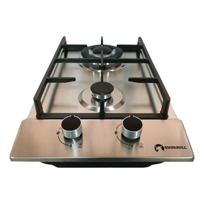 Parrilla Estufa 2 Quemadores Acero Inoxidable Shorbull Color Plateado | Envío gratis