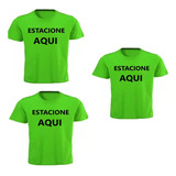 Camisa De Estacionamento Estacionar Aqui Estacione 3 Camisas