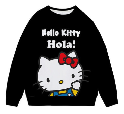 Sudadera Con Diseño Holgado Hello Kitty Speak Hello Cute