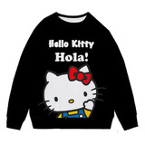 Sudadera Con Diseño Holgado Hello Kitty Speak Hello Cute