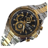 Casio Edifice Efr-539sg-1avudf Cronógrafo Taquímetro Cor Da Correia Misto Cor Do Bisel Dourado Cor Do Fundo Preto