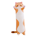 . Gato Almohada De Peluche Juguete Lindo Suave Brown 50cm .