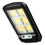 Foco Led Con Iluminación Solar Para Exterior Sensor Negro