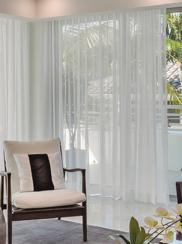 Juego Cortinas Voile Jean Cartier Blanco Natural