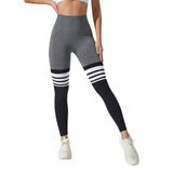 Lycra Leggins Deportivo Push Up - Pretina Gris Ref. 1255