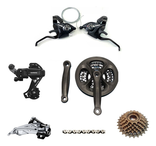 Set Grupo Transmision Bicicleta Mtb 21v Compatible Shimano 