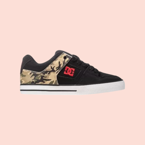 Zapatillas Dc Shoes Modelo Pure  Negro Rojo Camo Exclusiva