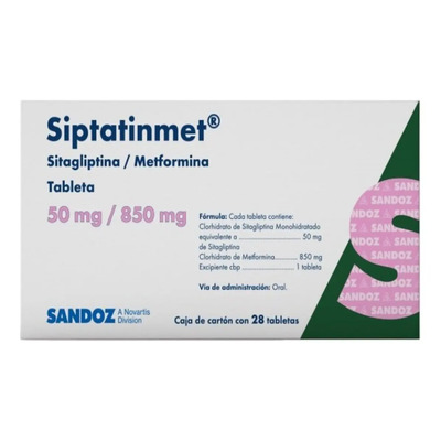 Siptatinmet Tableta 50 Mg\u002F850 Mg, 28 Tabletas | Envío gratis