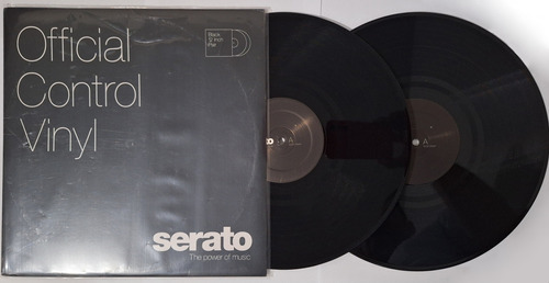 Par Vinil Vinyl Timecode Serato 12 Polegadas - Preto/black