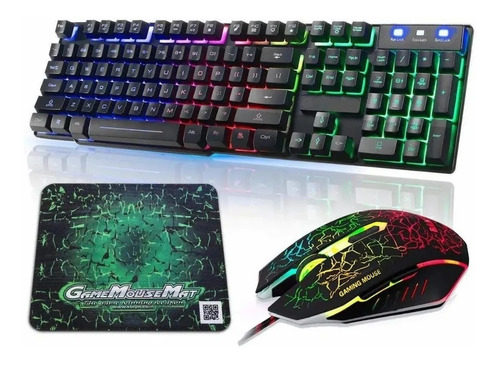 Kit De Teclado De Ratón De Gamer Profesional Con Retroilumin