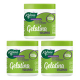 Gelatina Capilar Kolene 500g Volumao - Kit C/ 3un