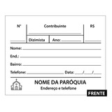 Ficha Dizimista Individual Do Membro Igreja 8cmx6cm - 100und