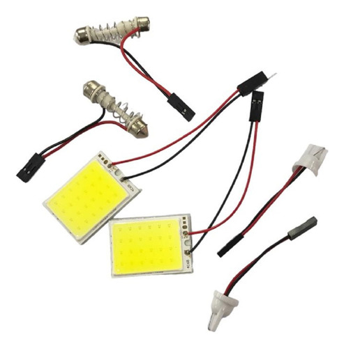 Plafon Led Cob Panel 24 Led Luz Interior Auto X 2 Unidades