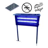 Lampara Mata Zancudos Mosquitos Uv Led +panel Solar Y Base