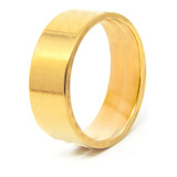  Aliança Avulsa Ouro 18k Banhada Reta Tungstênio 8mm