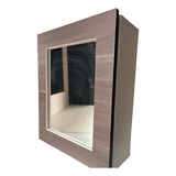 Mueble Organizador De Melamina C/ Espejo Tocador Flotante