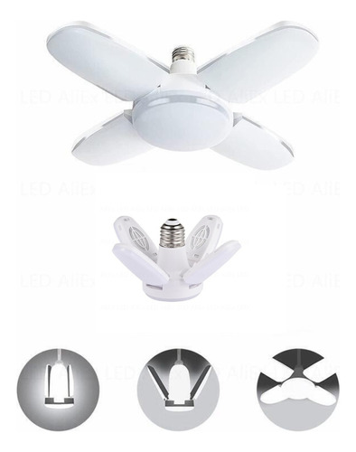 Lampada Led E27 Dobravel Bivolt Forte Grande Ventilador