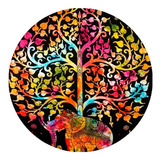 Mandala Tapiz Elefante Color Decorativo Impreso 210*150 Cm