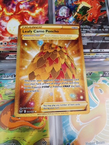 Leafy Camo Poncho 214/195,trainer Gold Pokemon Tcg,original.