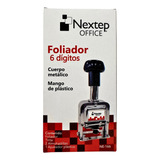 Foliador Nextep Ne-166 Metal 6digitos Automatico Tinta Negra