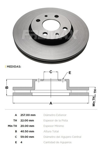 Kit Frenos Delant. Discos Y Pastillas Fiat Punto 1.4 Elx 1.3 Foto 2