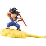 Figura  De Dragon Ball Goku Traje Azul Con Nube 15 Cm 