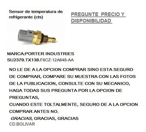 Sensor Valvula Temperatura Ford Focus Ecosport Escort S2379 Foto 10