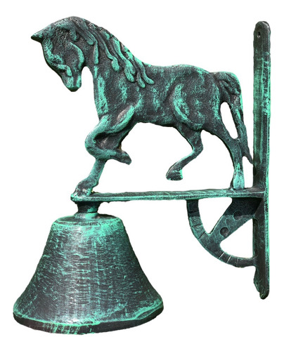 Campana Modelo Caballo Fundición En Aluminio Alpha Deco