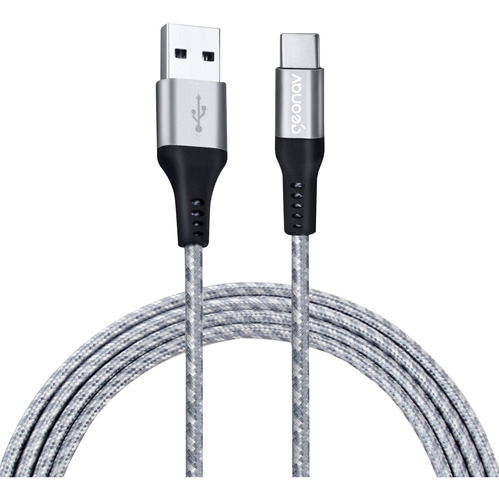 Cabo Usb-c Para Usb-a 2.0 De Nylon Trançado 1.5m Geonav