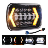 Foco Led Cuadrada 6x7 Señal Drl Para Jeep Wrangler Alta Baja