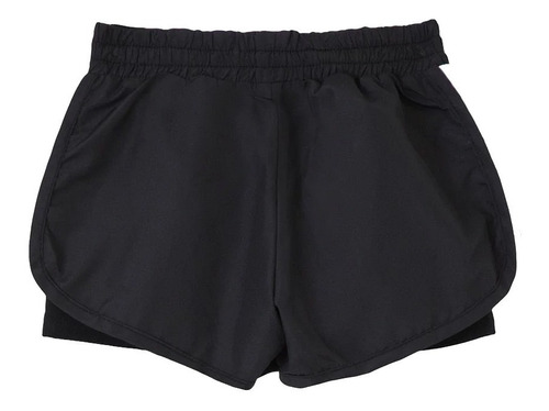 Short Poliester Niña Wanama Sporty Negro