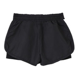 Short Poliester Niña Wanama Sporty Negro