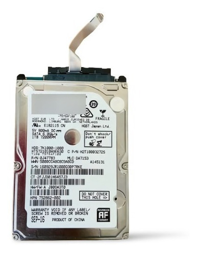 Disco Duro Hgst  7200 Rpm 2,5   1tb Sata  0j47783