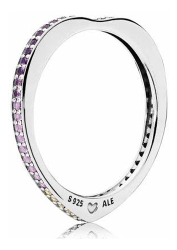 Anillo Pandora Arco De Amor Multicolor Talla 54=7cm