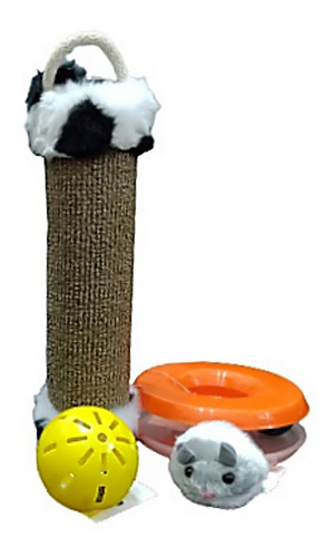 Set De Juguetes Para Gatos: Rascador, Donacat, Pelota, Ratón