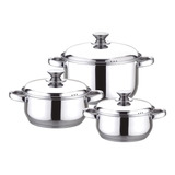 Batería De Cocina Fantuzzi Pavia Acero Set 6 Piezas