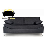 Sillon Sofa 2 Cuerpos Pana Patas Cromadas ¡¡línea Premiun!!