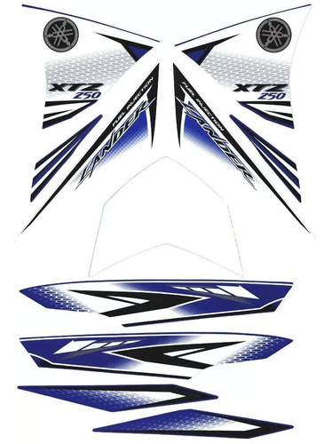 Kit Adesivos Yamaha Lander Xtz 250 2011 Azul - Lb10362