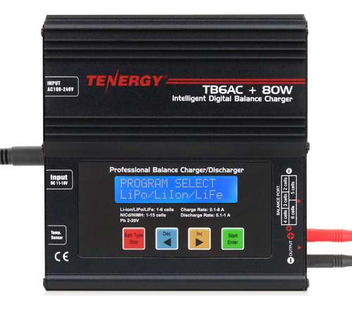 Tenergy Tb6ac+descargador De Cargador De Equilibrio De 80 W.