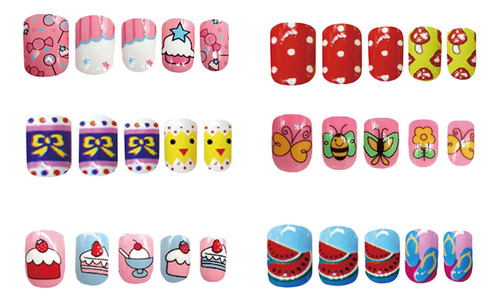 Uñas Postizas Press On Nails Para Niñas, 144 Unidades