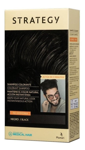 Strategy Shampoo Colorante Negro Hombres (efecto Inmediato)