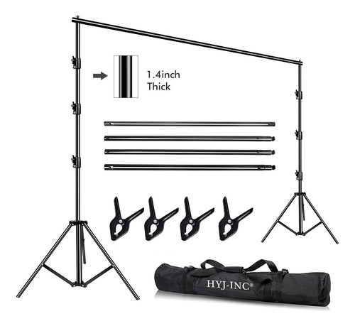 Hyj-inc Kit De Sistema De Soporte De Fondo De Muselina Ajust