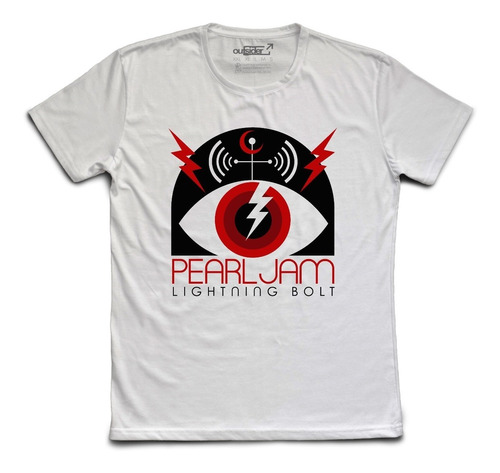 Remera Blanca Pearl Jam Lighting Bolt. Tienda Outsider