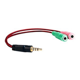 Cable Adaptador Audio 3,5mm (m) A Mic (h) + Auri (h) Noga