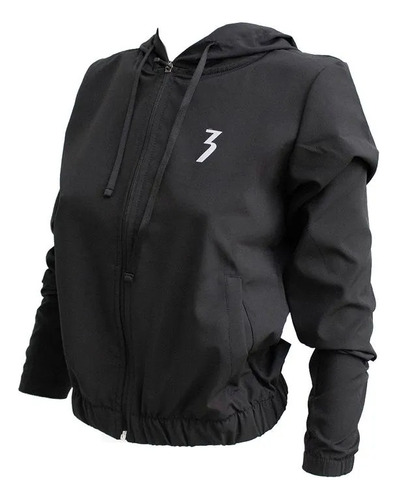 Campera Deportiva 361° Rompeviento Capucha Mujer Running 