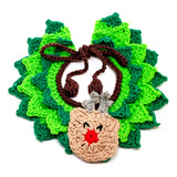 Disfraz Navidad Arbol Reno Collar Crochet Amigurumi Tejido