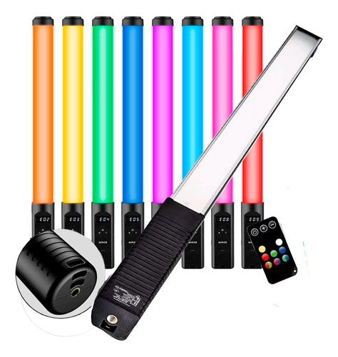 Bastão Led Rgb Luxceo Q508 Profissional Com Controle Remoto