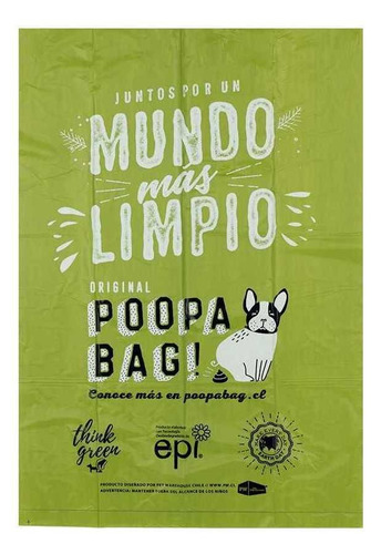 Bolsas Biodegradables Poopa Bag 1 Rollo De 15 Bolsas